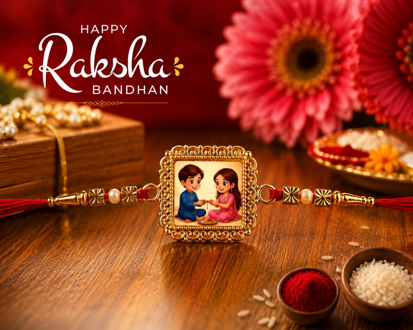 Traditional Square Rakhi